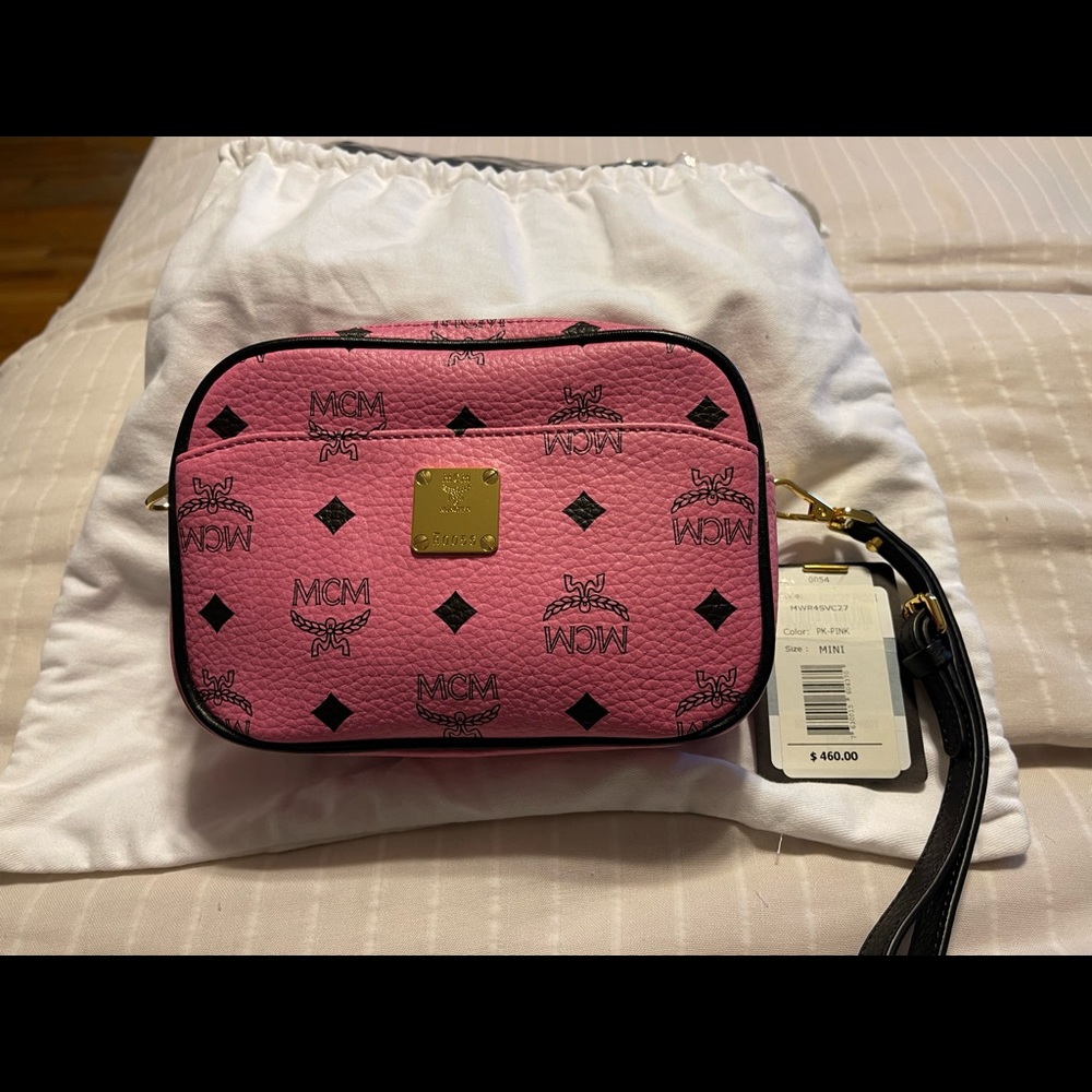 MCM Small Pink Crossbody or Wristlet NWT